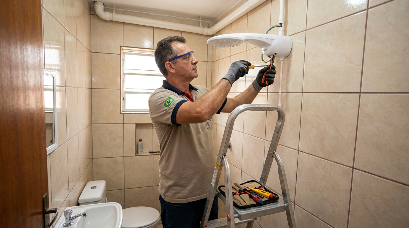 Instalação com pressurizador em Divinópolis-MG